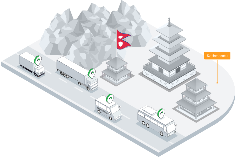GPS fleet tracking in Nepal