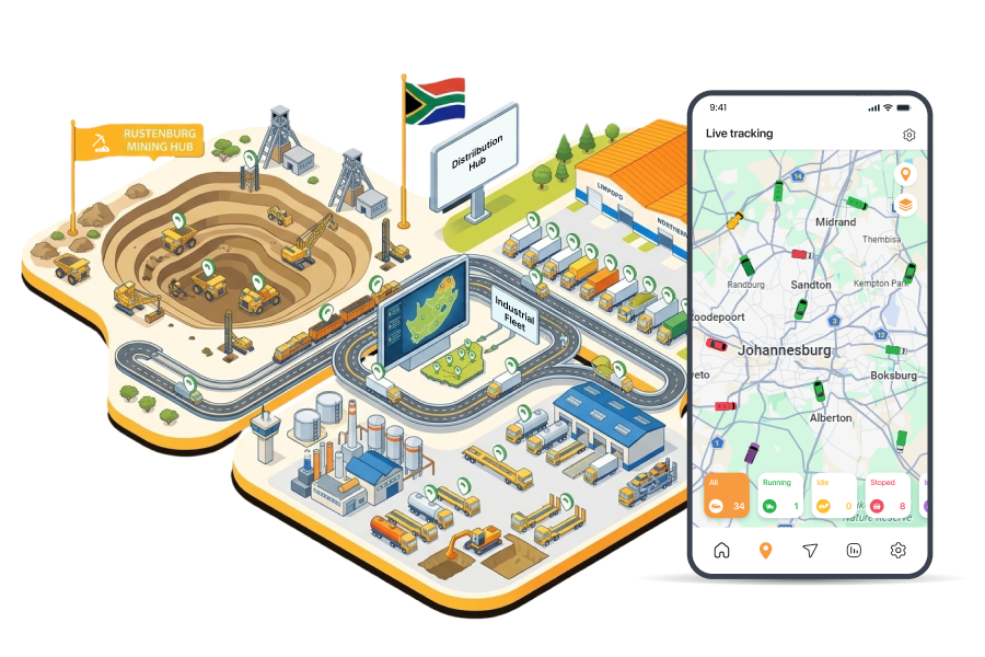 Tracksha GPS tracking platform for South Africa fleets